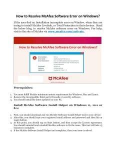How to reinstall McAfee in Windows 10 ️.